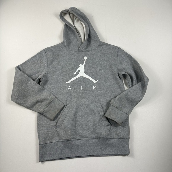 Nike Air Jordan Hoodie Jumpman Sweatshirt‎ Youth Boys Large Gray Sweater - Picture 1 of 8